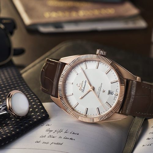 On the move_ The OMEGA Globemaster in 18K Sedna™️ gold is a truly precise watch for any world traveller_